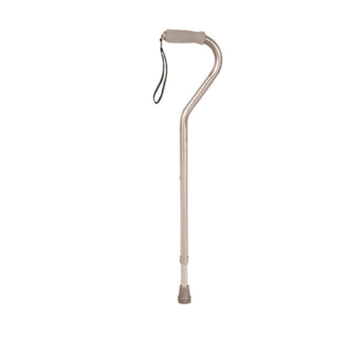 Drive Medical Adjustable Cane Offset with Wrist Strap-Silver