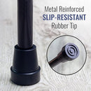 Drive Medical Deluxe Adjustable Offset Cane with Wrist Strap, Black