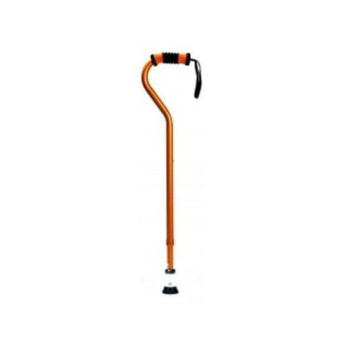 Sky Med Standard Offset Walking Cane Adjustable Aluminum, Orange