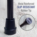 DMI Offset Handle Aluminum Cane, Mauve Floral