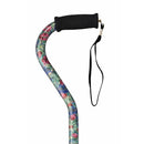 Alex Orthopedic Offset Handle Aluminum Cane Canterbury Adjustable Height Hypalon Grip, Moovkart