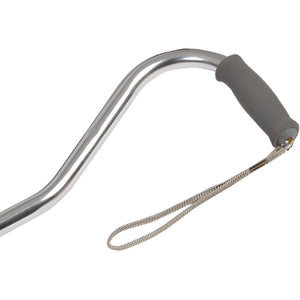 Bariatric Offset Walking Cane with Adjustable Height and 500 lbs Capacity, Silver