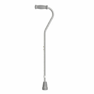 Bariatric Offset Walking Cane with Adjustable Height and 500 lbs Capacity, Silver Hover