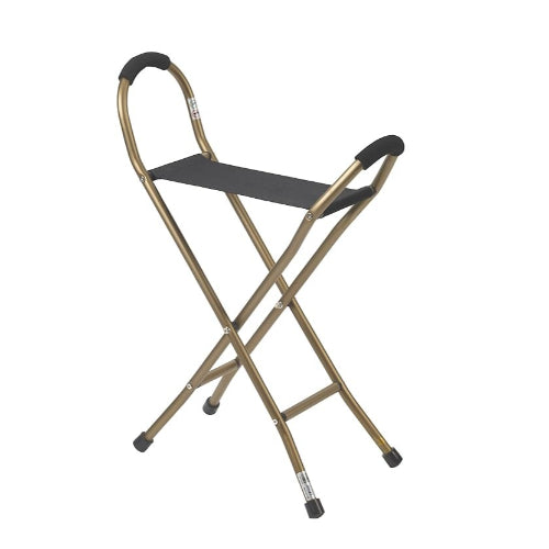 Drive Medical Cane with Sling Seat for comfortable mobility and foam grips, durable legs, and portable design, Moovkart.