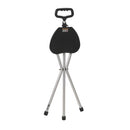 Drive Medical Adjustable Folding Cane Seat with Nylon Handle, Tri Pod Design, Bronze