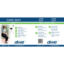 Drive Medical Adjustable Folding Cane Seat with Nylon Handle, Tri Pod Design, Bronze