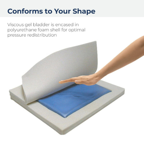 Drive Medical Gel E Wheelchair Cushion, 18 x 16 x 3 Inches