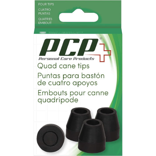Drive Medical Cane Tips in Retail box, Black, Pack Of 4