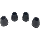 Drive Medical Cane Tips with Non-Slip Rubber Grip for Walkers and Canes in Black, Pack of 4