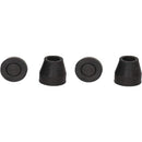 Drive Medical Cane Tips with Non-Slip Rubber Grip for Walkers and Canes in Black, Pack of 4