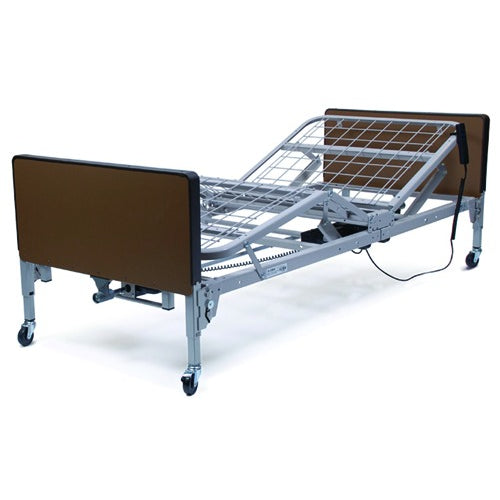 Drive Medical Patriot Semi-Electric Bed with adjustable head and foot, durable steel frame, and user-friendly controls. Moovkart