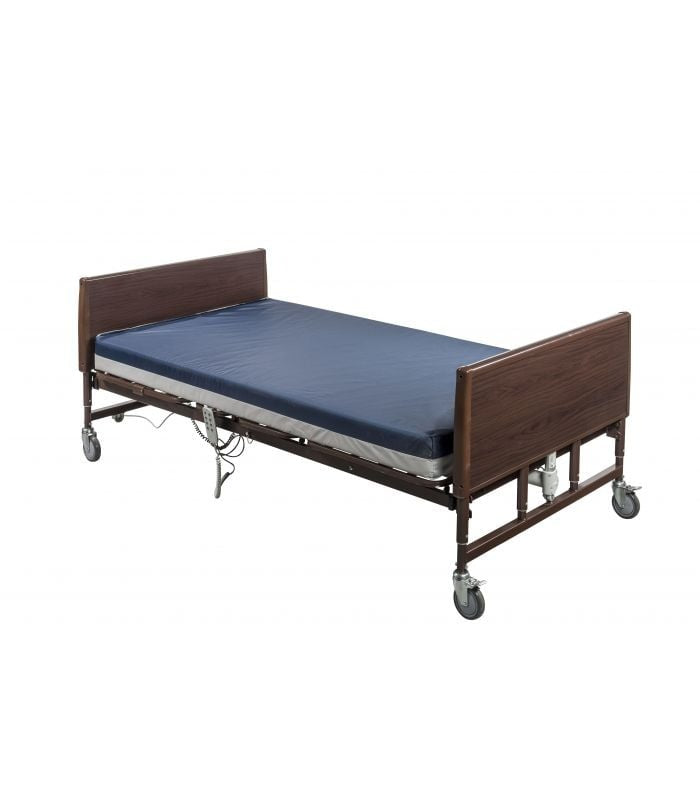 Drive Medical Full Electric Lightweight 54 Inches Bariatric Bed, 1000 lb. Capacity, Brown