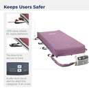 Drive Medical 8 inches Low Air Loss Mattress System featuring quick-release CPR valves and support,Moovkart