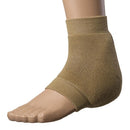 Comfortable Heelbo Heel and Elbow Protectors, Beige with stretchable fabric for secure fit. Moovkart