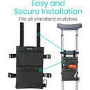 Vive Health Crutch Bag Pouch with Foam Hand Grip Pads