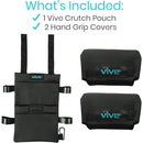 Vive Health Crutch Bag Pouch with Foam Hand Grip Pads