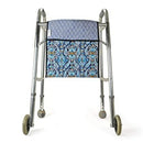 SP Ableware Quilted Walker Bag, Double-Sided Storage Organizer for Mobility Aid, Blue Print, 15.5 x 6.5 x 1.5 Inches
