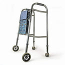 SP Ableware Quilted Walker Bag, Double-Sided Storage Organizer for Mobility Aid, Blue Print, 15.5 x 6.5 x 1.5 Inches