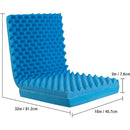 Side view of cushion’s integrated backrest foam for lumbar support, Moovkart