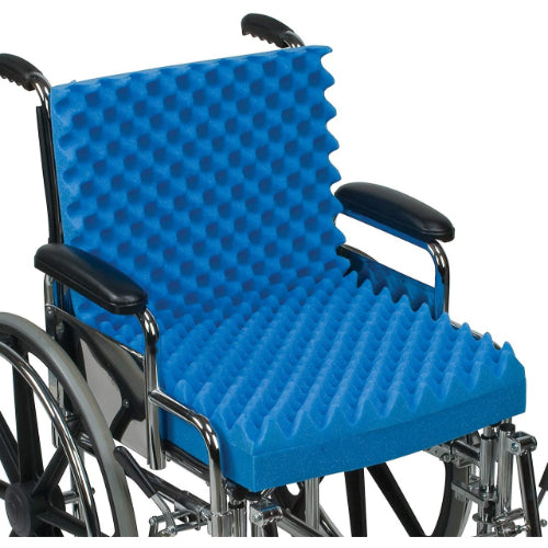 Eggcrate Wheelchair Cushion with Back 18 x32 x3