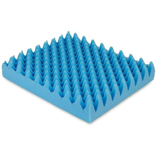 Hermell Products Convoluted Full Wheelchair Cushion with back and Blue Polycotton Cover, 18 x 36 x 3 Inches