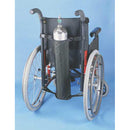 Drive Medical Wheelchair Oxygen Bag, Black, adjustable for D and E cylinders, durable nylon with top and bottom clasps, 26.5 x 7.5 x 4.75 inches.