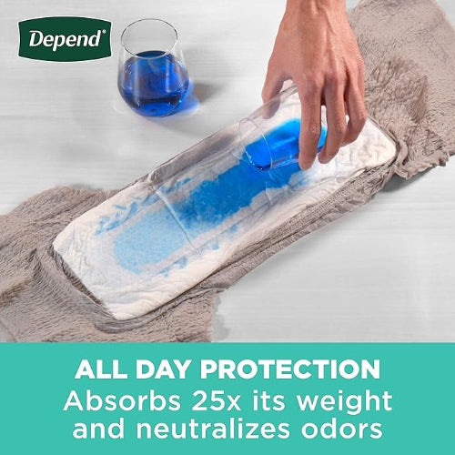 Depend Fitted Brief, Large, 42 - 52 Inches, 4 Boxes