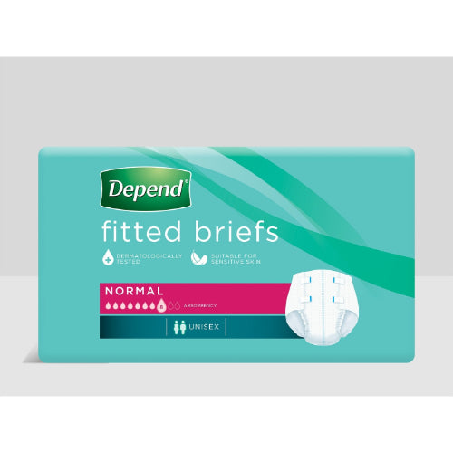 Depend Fitted Brief, Large, 42 - 52 Inches, 4 Boxes