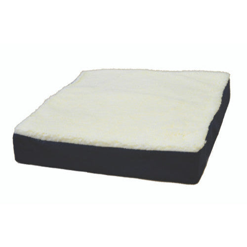 Gel Wheelchair Cushion with Fleece Top 16 x 18 x 3.5