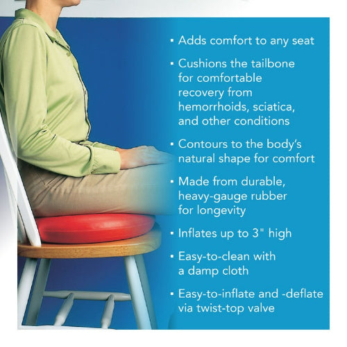 Carex Red Rubber Inflatable Ring