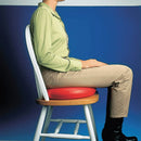 Carex Red Rubber Inflatable Ring Cushion with No-Leak Valve and Body-Conforming Support, 18-inch