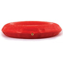 Carex Red Rubber Inflatable Ring Cushion with No-Leak Valve and Body-Conforming Support, 18-inch