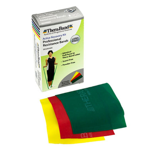 Thera-Band 5 Feet Combo Pack Versatile Exercise Bands for Strength and Recovery Routines. Moovkart