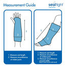 Seal-Tight Cast Protector, Adult Short Leg 24 Inches, Reusable Waterproof Shower Cover