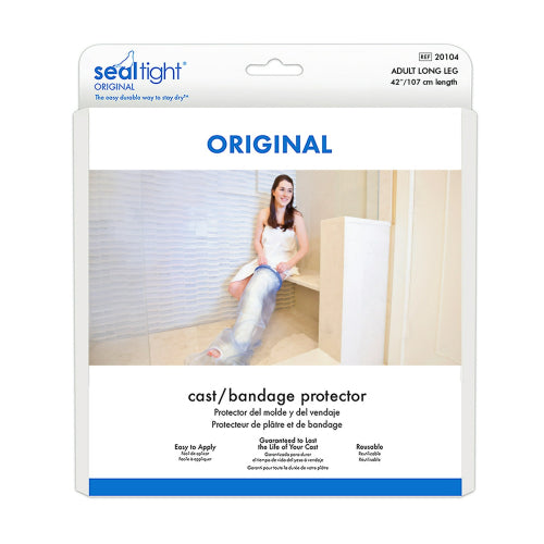 Seal-Tight Original Cast and Bandage Protector, Best Watertight Protection, Adult Long Leg