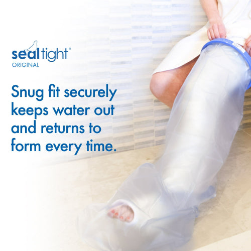 Seal-Tight Original Cast and Bandage Protector, Best Watertight Protection, Adult Long Leg