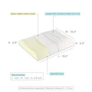 DMI Contoured Foam Cervical Pillow for Neck Alignment & Support, Orthopedic Design