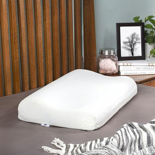 DMI Standard Contoured Foam Cervical Pillow with White Cover