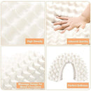 Hermell Convoluted Foam Cervical Pillow featuring dual-sided wedge support and polycotton cover, Moovkart