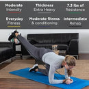 Thera-Band Heavy Resistance Exercise Band Set for Upper and Lower Body Workouts, Blue and Black