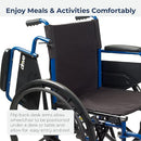 Drive Medical Blue Streak Wheelchair 18 Inches, Elevated Legrests