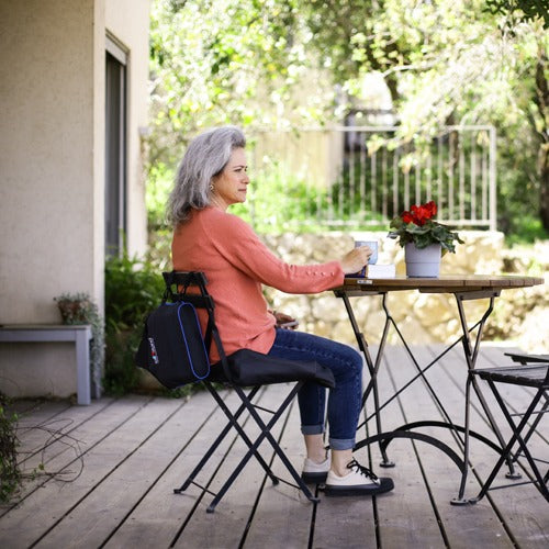 Sit n Stand Lift Assist Compact for Travel, Lightweight Rising Seat with Carry Bag and Battery Charger