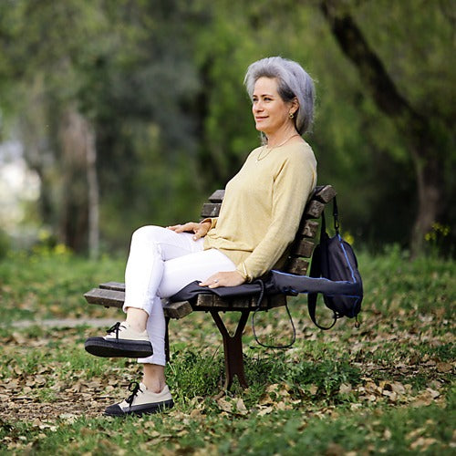 Sit n Stand Lift Assist Compact for Travel, Lightweight Rising Seat with Carry Bag and Battery Charger