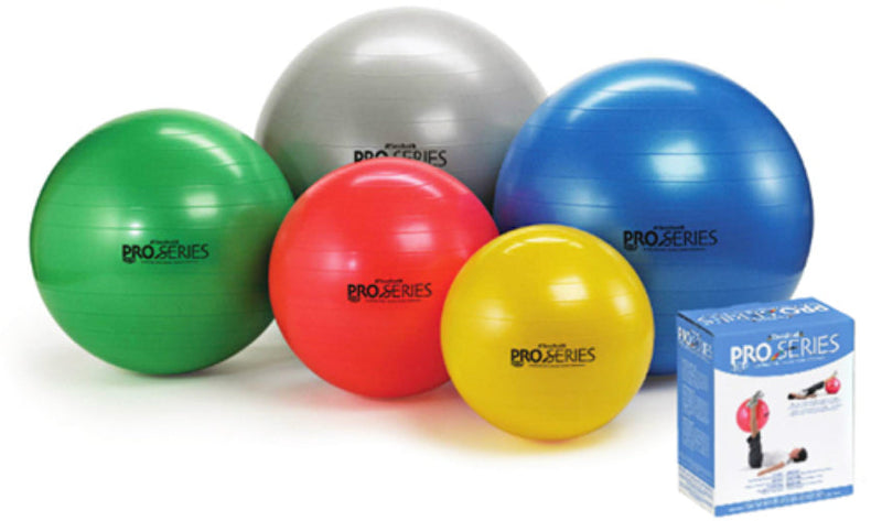 Pro-Series Exercise Ball (Slow-Deflate) with Exercise Poster(Yellow)