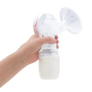 Zomee Manual Breast Pump with Bottle, Wide Neck, Non-Slip Handle for Comfortable Expressing