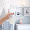 Zomee Manual Breast Pump with Bottle, Wide Neck, Non-Slip Handle for Comfortable Expressing