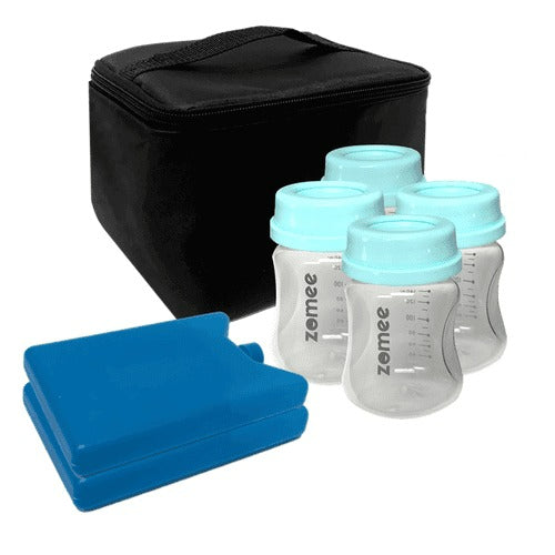 Zomee Z2 Breast Pump Bundle with Tote and Cooler, 2 Pack