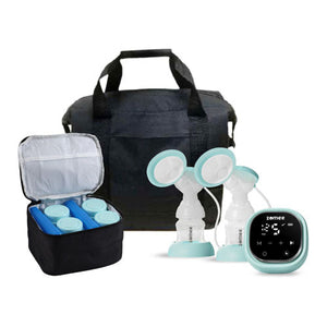 Zomee Z2 Breast Pump Bundle with Tote Bag, Cooler and Bottles for Efficient Pumping