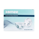 Close-up of Zomee Hands-Free Collection Cups, durable construction, Moovkart
