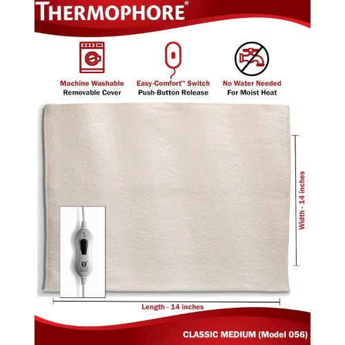 Battle Creek Thermophore Classic Medium, 14 x 14 Inches, Moist Heating Pad